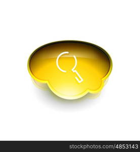 Search magnifyier web button, magnify icon. Modern magnifying glass sign, web site design or mobile app. Search magnifyier web button, magnify icon. Modern magnifying glass sign, web site design or mobile app. Vector illustration