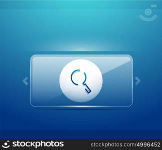 Search magnifyier web button, magnify icon. Modern magnifying glass sign, web site design or mobile app. Search magnifyier web button, magnify icon. Modern magnifying glass sign, web site design or mobile app. Vector illustration