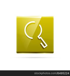 Search magnifyier web button, magnify icon. Modern magnifying glass sign, web site design or mobile app. Search magnifyier web button, magnify icon. Modern magnifying glass sign, web site design or mobile app. Vector illustration