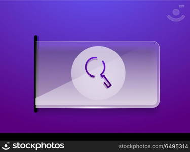 Search magnifyier web button, magnify icon. Modern magnifying glass sign, web site design or mobile app. Search magnifyier web button, magnify icon. Modern magnifying glass sign, web site design or mobile app. Vector illustration