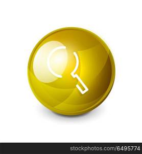 Search magnifyier web button, magnify icon. Modern magnifying glass sign, web site design or mobile app. Search magnifyier web button, magnify icon. Modern magnifying glass sign, web site design or mobile app. Vector illustration