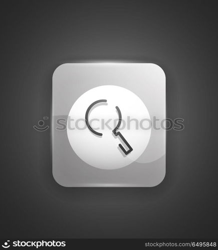 Search magnifyier web button, magnify icon. Modern magnifying glass sign, web site design or mobile app. Search magnifyier web button, magnify icon. Modern magnifying glass sign, web site design or mobile app. Vector illustration