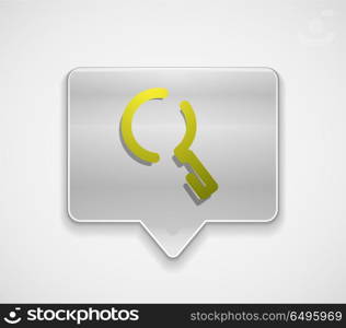 Search magnifyier web button, magnify icon. Modern magnifying glass sign, web site design or mobile app. Search magnifyier web button, magnify icon. Modern magnifying glass sign, web site design or mobile app. Vector illustration