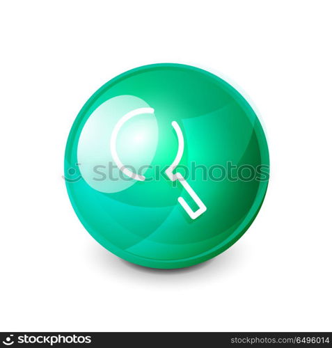 Search magnifyier web button, magnify icon. Modern magnifying glass sign, web site design or mobile app. Search magnifyier web button, magnify icon. Modern magnifying glass sign, web site design or mobile app. Vector illustration