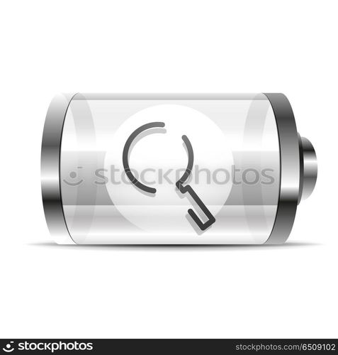 Search magnifyier web button, magnify icon. Modern magnifying glass sign, web site design or mobile app. Search magnifyier web button, magnify icon. Modern magnifying glass sign, web site design or mobile app. Vector illustration