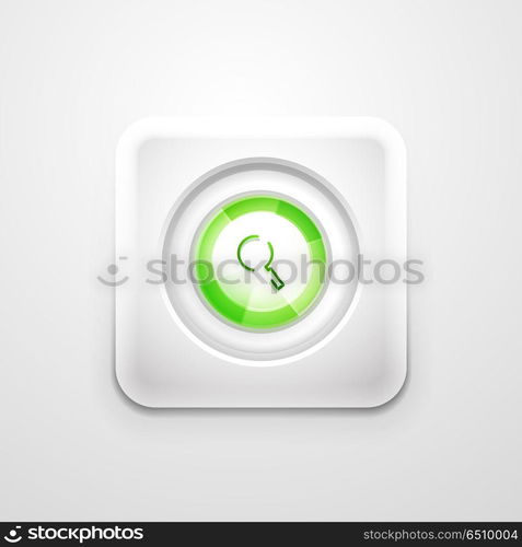 Search magnifyier web button, magnify icon. Modern magnifying glass sign, web site design or mobile app. Search magnifyier web button, magnify icon. Modern magnifying glass sign, web site design or mobile app. Vector illustration