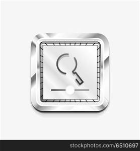 Search magnifyier web button, magnify icon. Modern magnifying glass sign, web site design or mobile app. Search magnifyier web button, magnify icon. Modern magnifying glass sign, web site design or mobile app. Vector illustration
