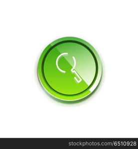 Search magnifyier web button, magnify icon. Modern magnifying glass sign, web site design or mobile app. Search magnifyier web button, magnify icon. Modern magnifying glass sign, web site design or mobile app. Vector illustration