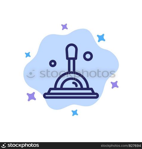 Search, Magnifying Glass, Deep Search Blue Icon on Abstract Cloud Background