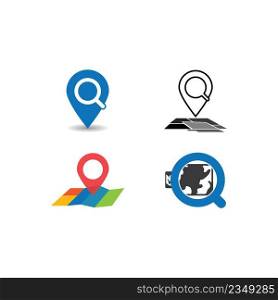 search map vector icon illustration design template.