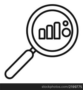Search marketing data icon outline vector. Online media. Social service. Search marketing data icon outline vector. Online media
