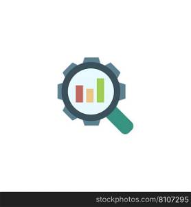 Search optimization creative icon flat Royalty Free Vector