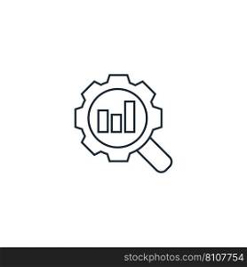 Search optimization creative icon line Royalty Free Vector