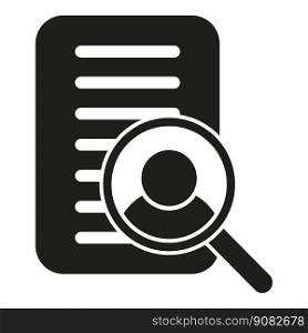 Search person icon simple vector. Human work. Manager business. Search person icon simple vector. Human work