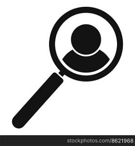 Search person icon simple vector. Secret agent. Call support. Search person icon simple vector. Secret agent