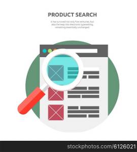 Search product website design. Search and product, internet web, website online, marketing search product, business service search, shop search product, search purchase, process search illustration