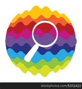 Search Rainbow Color Icon for Mobile Applications and Web EPS10. Search Rainbow Color Icon for Mobile Applications and Web