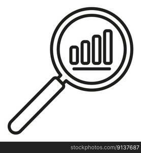 Search report icon outline vector. Business document. Chart finance. Search report icon outline vector. Business document