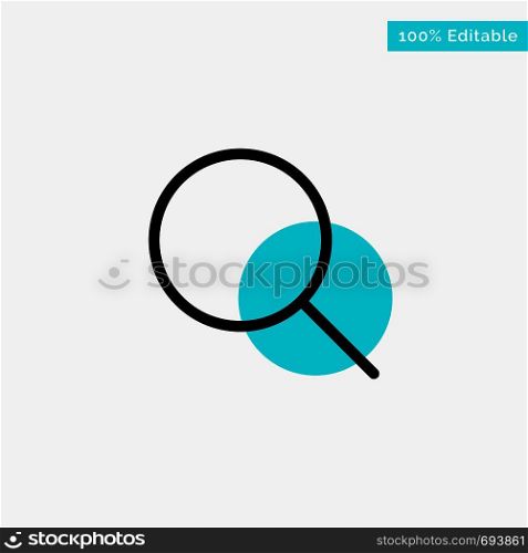 Search, Research, Basic, Ui turquoise highlight circle point Vector icon