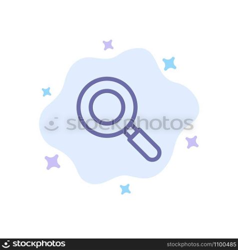 Search, Research, Find Blue Icon on Abstract Cloud Background