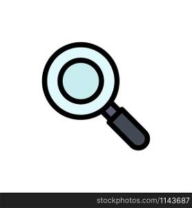 Search, Research, Find Flat Color Icon. Vector icon banner Template