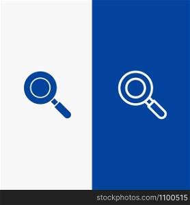 Search, Research, Find Line and Glyph Solid icon Blue banner Line and Glyph Solid icon Blue banner