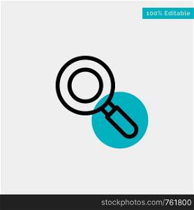 Search, Research, Find turquoise highlight circle point Vector icon