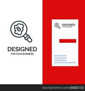 Search, Research, Pollution Grey Logo Design and Business Card Template
