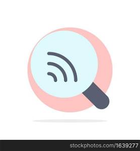 Search, Research, Wifi, Signal Abstract Circle Background Flat color Icon