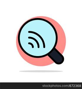 Search, Research, Wifi, Signal Abstract Circle Background Flat color Icon