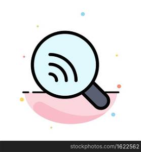 Search, Research, Wifi, Signal Abstract Flat Color Icon Template