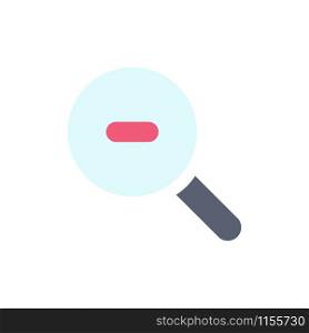 Search, Research, Zoom Flat Color Icon. Vector icon banner Template