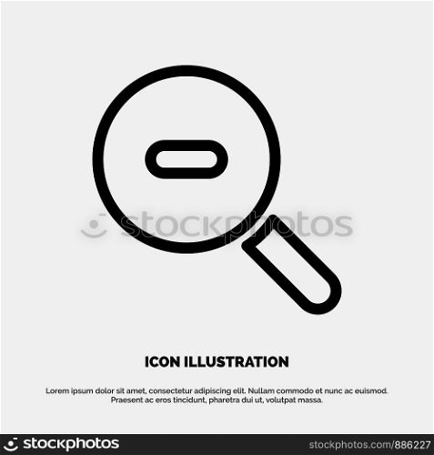 Search, Research, Zoom Line Icon Vector