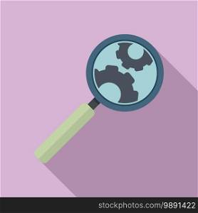 Search testing software icon. Flat illustration of search testing software vector icon for web design. Search testing software icon, flat style