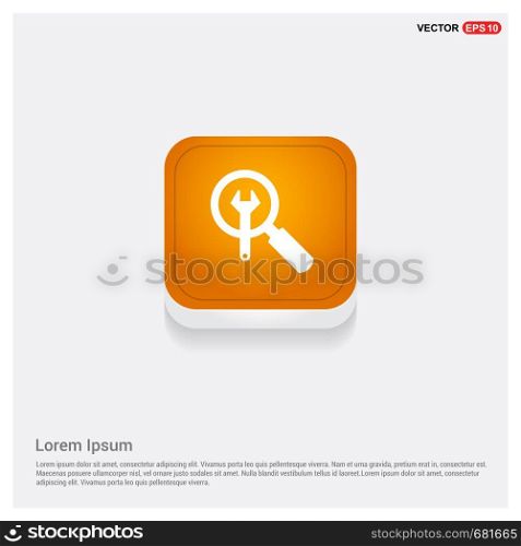 Search Tool Icon Orange Abstract Web Button - Free vector icon