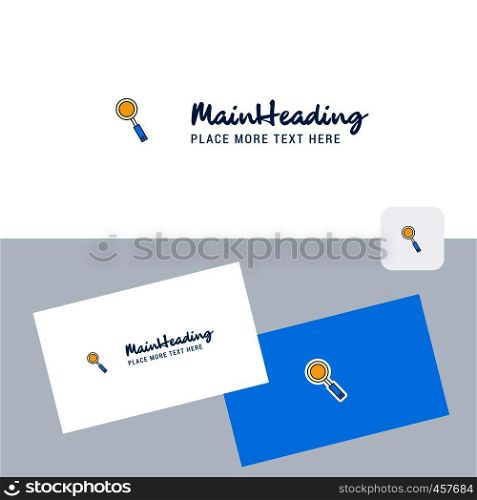Search vector logotype with business card template. Elegant corporate identity. - Vector
