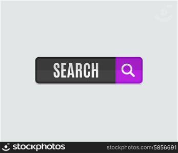 Search web button flat design. Template for website. Search web button. Modern flat design website icon and design element