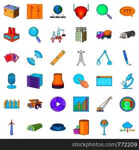 Searching cons set. Cartoon style of 36 searching vector icons for web isolated on white background. Searching icons set, cartoon style