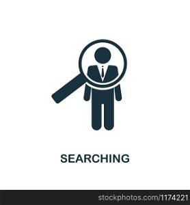Searching creative icon. Simple element illustration. Searching concept symbol design from human resources collection. Can be used for web, mobile and print. web design, apps, software, print.. Searching creative icon. Simple element illustration. Searching concept symbol design from human resources collection. Perfect for web design, apps, software, print.