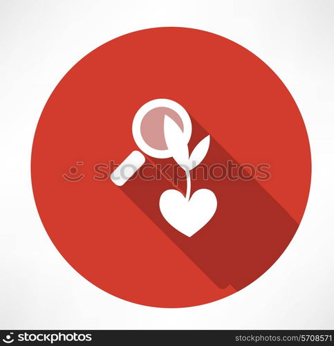 searching love nature. Flat modern style vector illustration