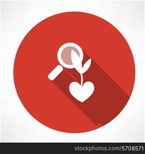 searching love nature. Flat modern style vector illustration