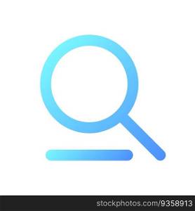 Searching tool pixel perfect gradient linear ui icon. Magnifying glass. Find information. Line color user interface symbol. Modern style pictogram. Vector isolated outline illustration. Searching tool pixel perfect gradient linear ui icon