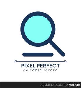 Searching tool pixel perfect RGB color ui icon. Magnifying glass. Information. Simple filled line element. GUI, UX design for mobile app. Vector isolated pictogram. Editable stroke. Poppins font used. Searching tool pixel perfect RGB color ui icon