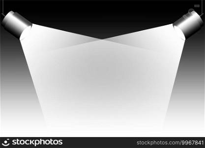 Searchlights on transparent background. Festive background. Vector illustration. Stock image. EPS 10.