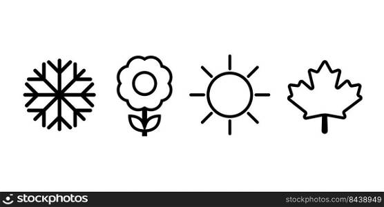 Season icons symbol simple design 