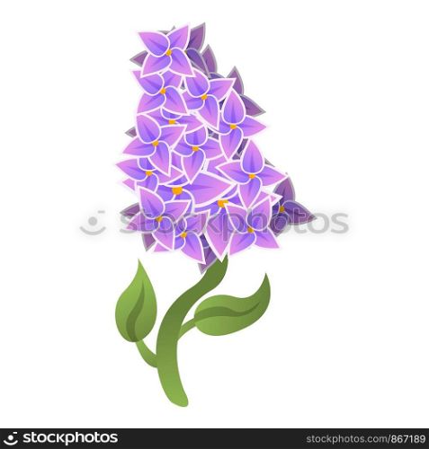 Season lilac icon. Cartoon of season lilac vector icon for web design isolated on white background. Season lilac icon, cartoon style