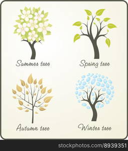 Season tree vector image