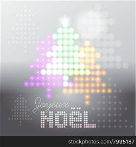 Seasonal greetings abstract stage lights christmas tree pattern background