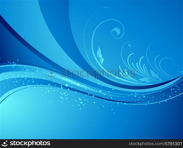 Seasonal nature abstract background. Eco Vector floral pattern. Blue color. . Seasonal nature abstract background. Eco background. Vector floral pattern. Blue color.