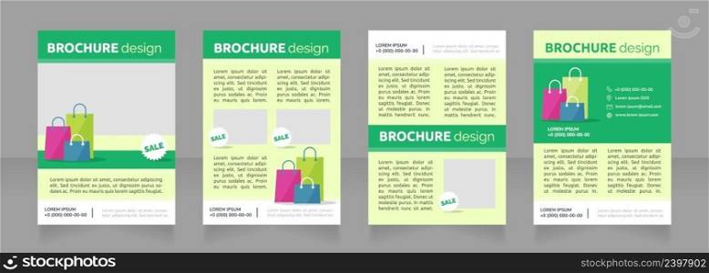 Seasonal products special deals blank brochure design. Template set with copy space for text. Premade corporate reports collection. Editable 4 paper pages. Ubuntu Bold, Raleway Regular fonts used. Seasonal products special deals blank brochure design